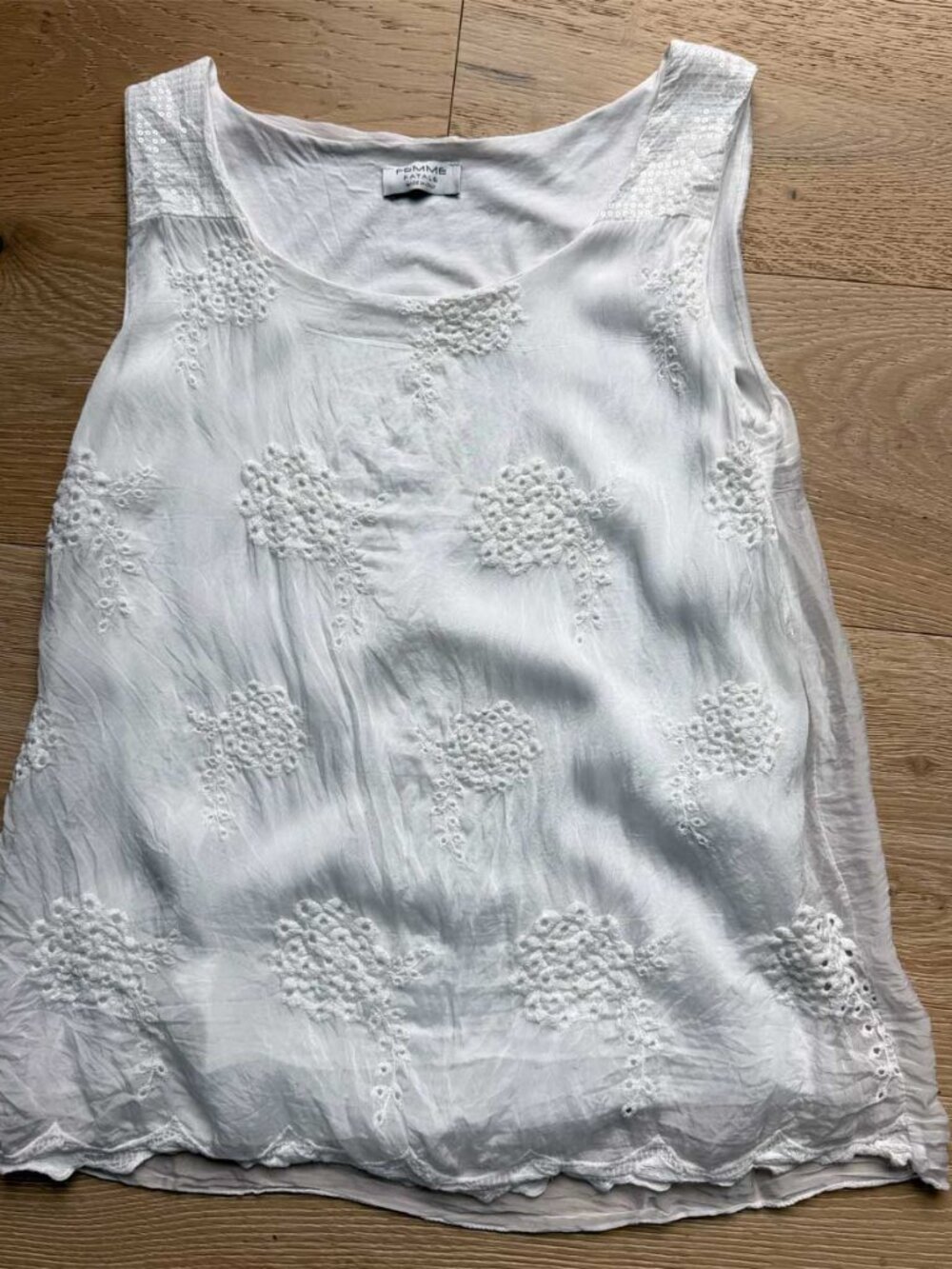 Femme Fatale Embroidered Layered Sleeveless Top